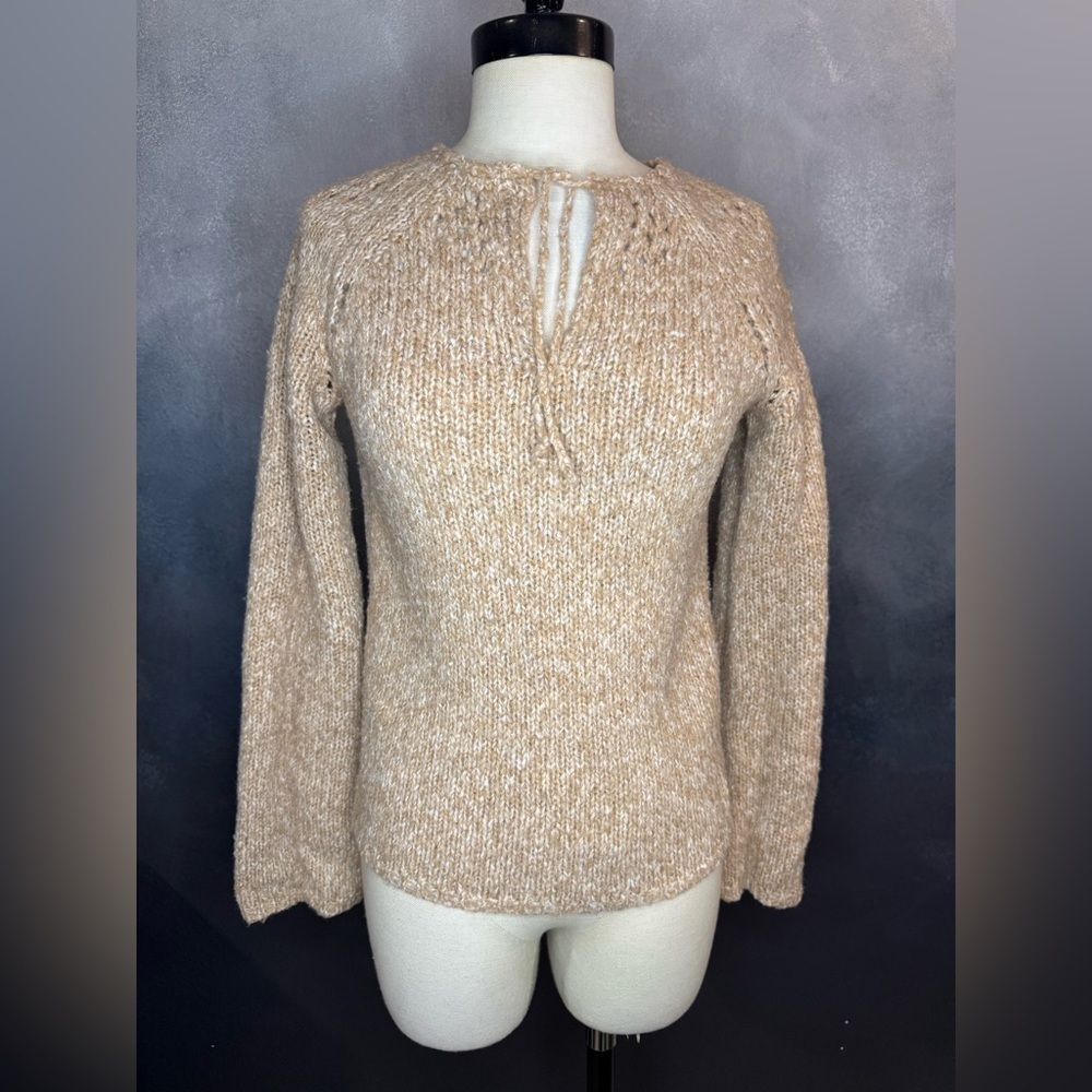 Express Tan Knit Sweater | Wool Blend | Size Small